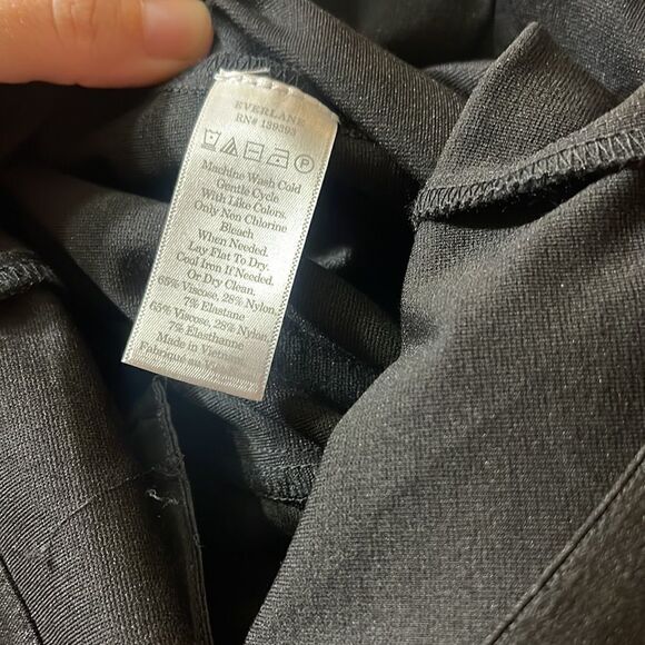 EVERLANE The Stretch Ponte Crop Pant Black 4 - Picture 8 of 8